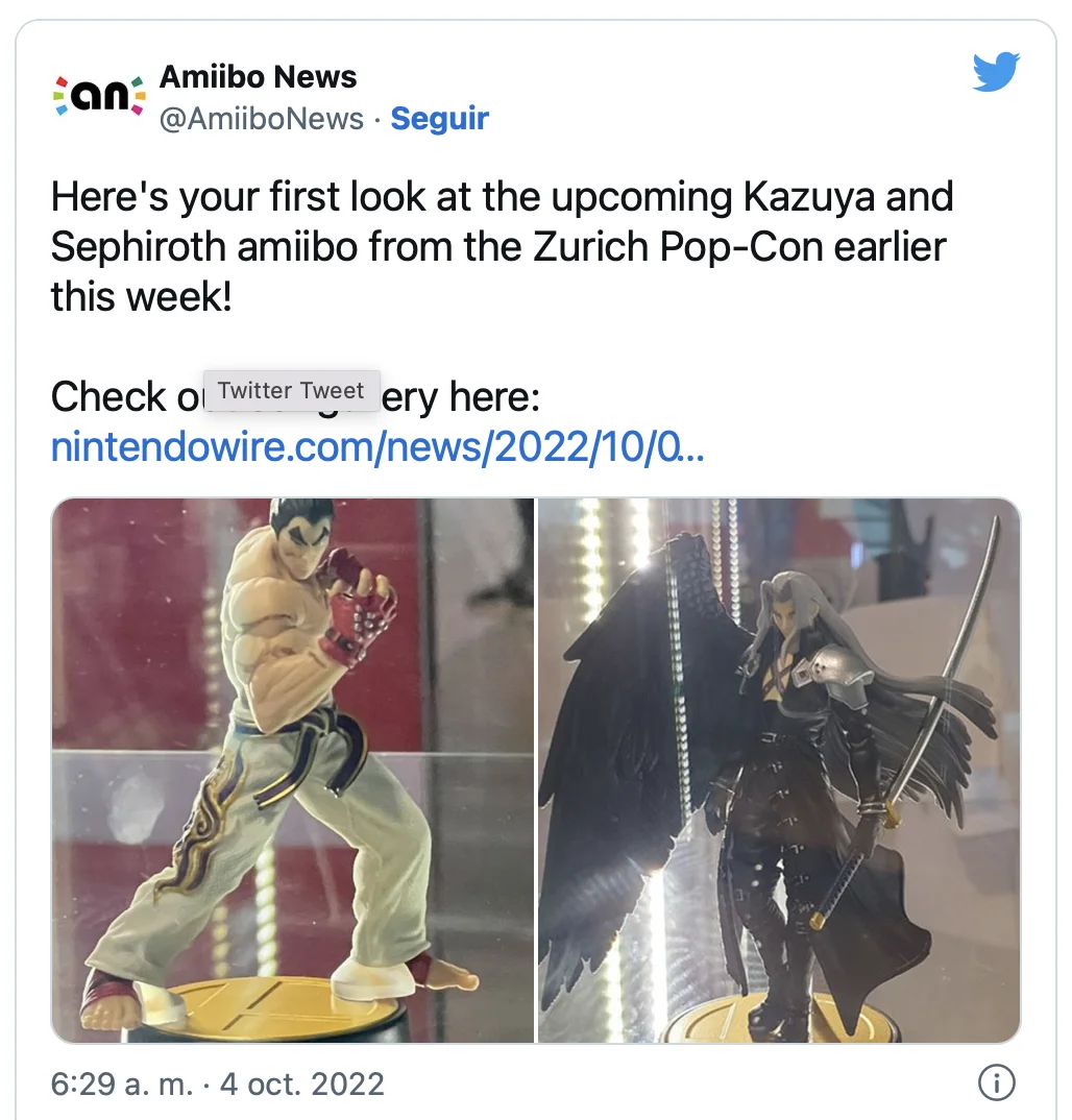 Los Amiibo de Sephiroth y Kasuya