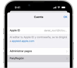 Cómo cambiar el país o la región de tu Apple ID