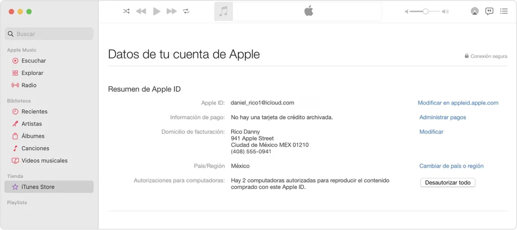Cómo cambiar el país o la región de tu Apple ID