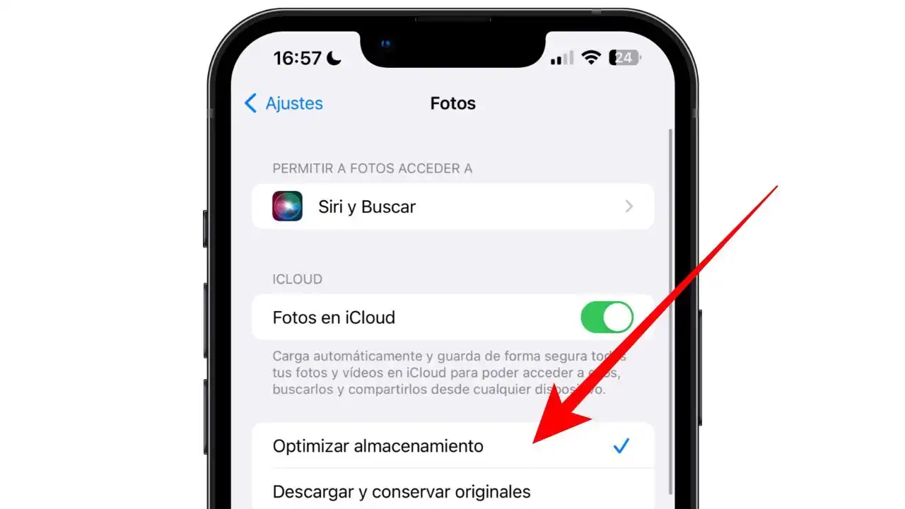 Fotos en el iPhone sí, pero optimizando el almacenamiento