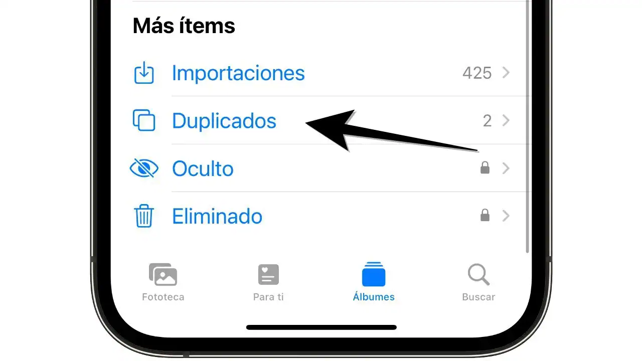está la opción de eliminar las fotos duplicadas