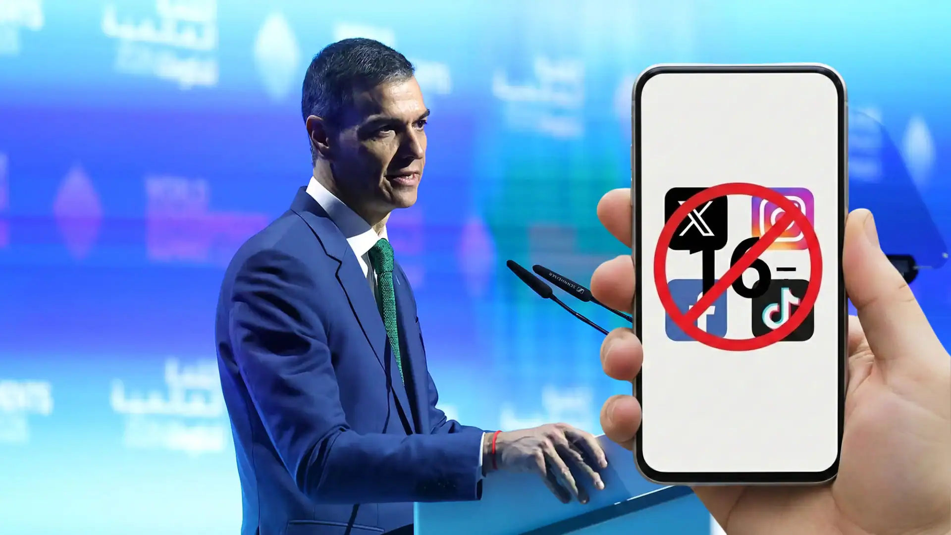 España prohíbe redes sociales a menores de 16 años