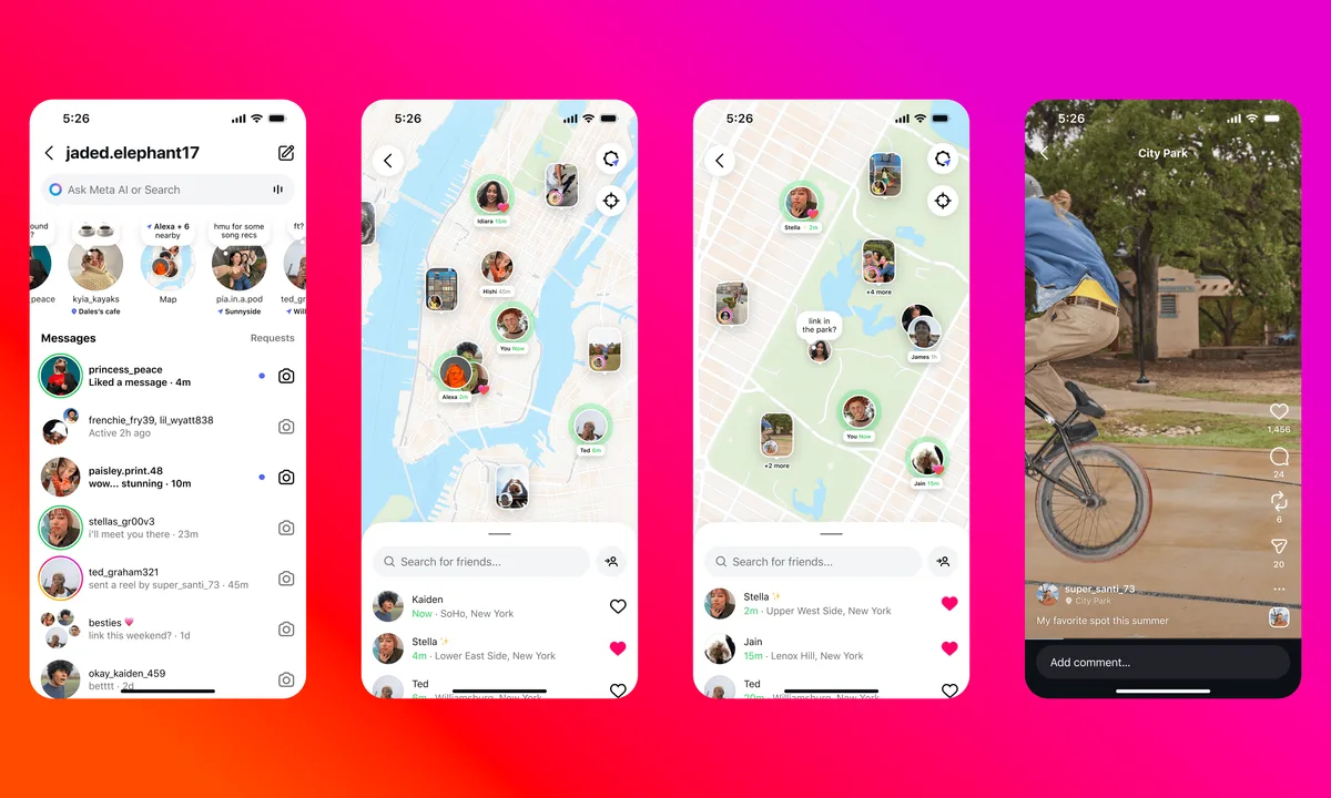 Instagram prueba reposts y mapas para competir mejor